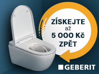 Získejte Cashback na sprchovací WC Geberit AquaClean