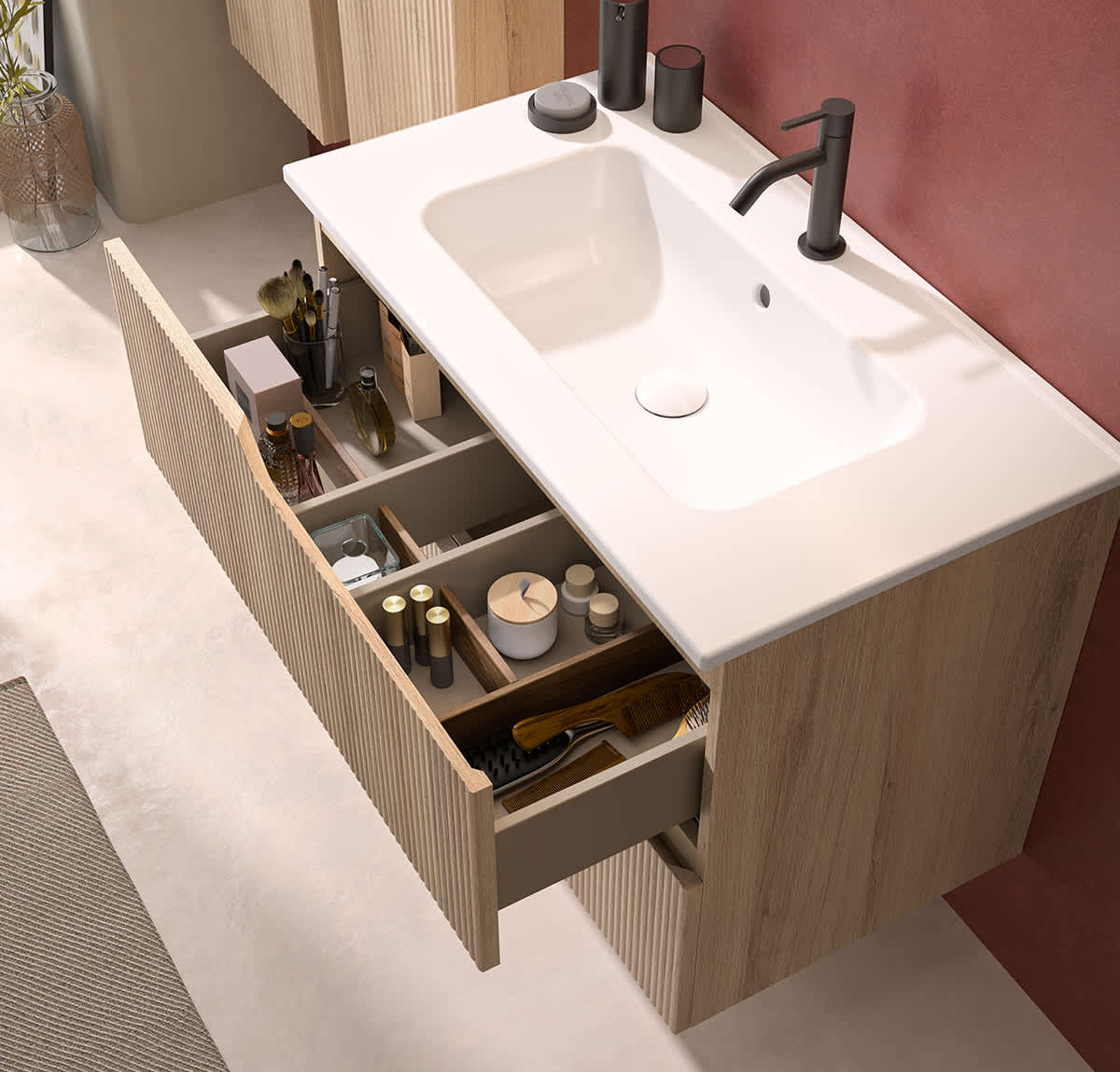 Umyvadlová skříňka v interiéru