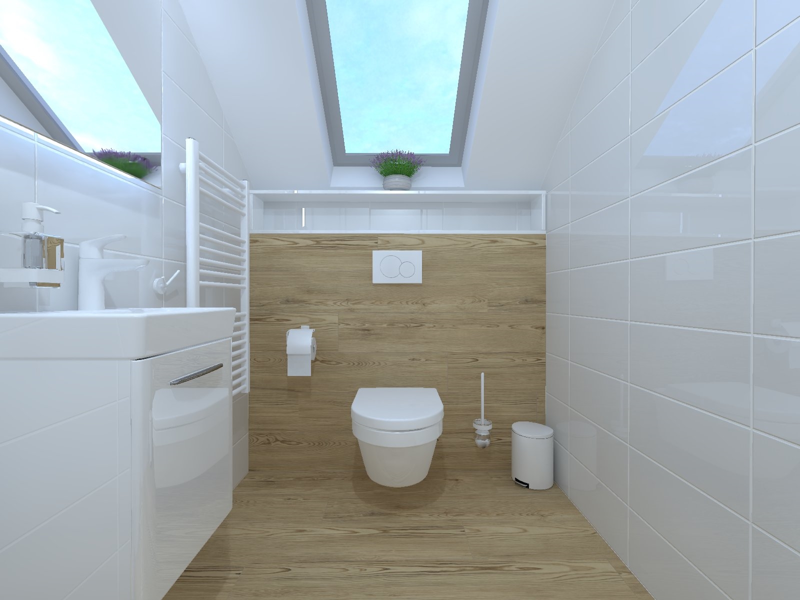 Koupelnové doplňky v provedení bílá