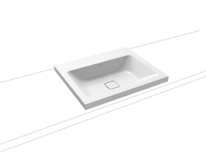 Kaldewei CONO 3083, umyvadlo na desku, 600x500x40mm, bílá, Perl-Effekt