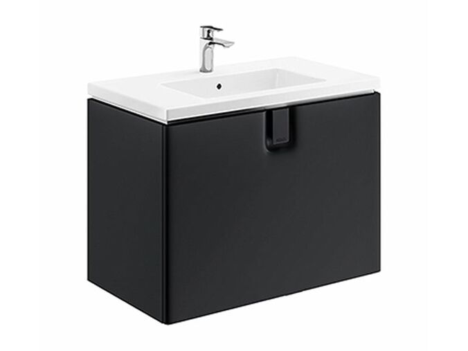 Kolo Twins skříňka pod umyvadlo s 1 zásuvkou, závěsná, 80cm, černá matná