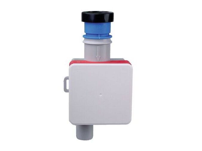 HL podomítková vodní ZU pro odvod kondenzátu s hygienickým adaptérem, pro klimatizační jednotky DN32 - 100x100mm