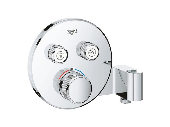 Grohe Grohtherm SmartControl Termostatická sprchová podomítková baterie, 2 ventily, s držákem na sprchu, chrom