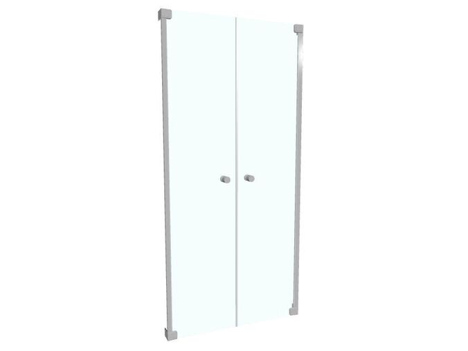 Hüppe Manufaktur Studio s nástěnnou lištou, lítací dveře pro niku PTN800 (780-800mm), výška 1900mm, vstup 670mm