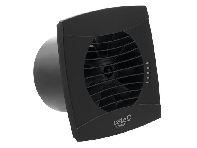 Cata UC-10 T koupelnový ventilátor axiální s časovačem, 8W, potrubí 100mm, černá