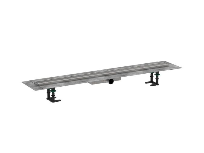 Hansgrohe RainDrain Compact Sprchový žlab 100 cm, s roštem, kartáčovaná nerezová ocel