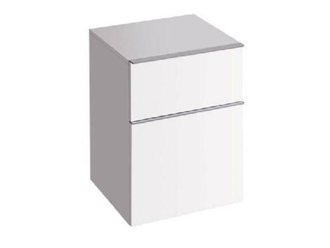 Geberit iCon boční skříňka 2x zásuvka, 45x47,6x60 cm, lakovaná mat, bílá - výprodej vzorku