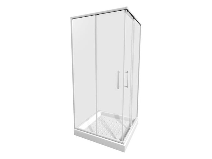 Jika Lyra Plus Sprchový kout čtverec, 800 x 800 mm, sklo transparent, bílý profil