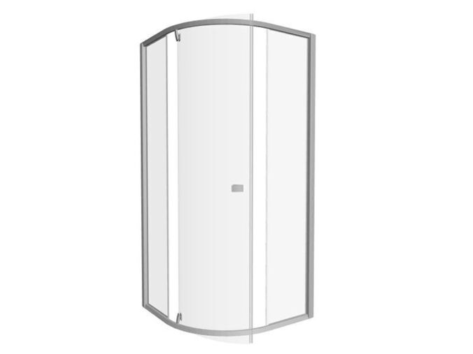 Ravak Pivot Čtvrtkruhový sprchový kout PSKK3, 87-89,5x87-89,5x190 cm, satin, dekor transparent - rozbaleno
