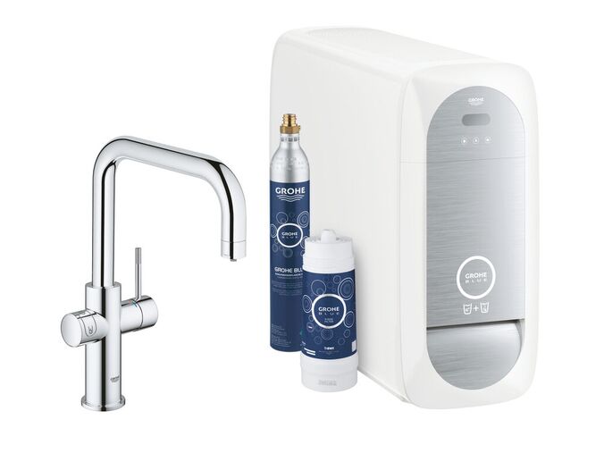 Grohe Blue Home Dřezová baterie Connected, s chladícím zařízením a filtrací, chrom