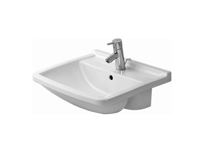 Duravit Starck 3 polozápustné umyvadlo 550x460mm s přepadem, otvor pro baterii