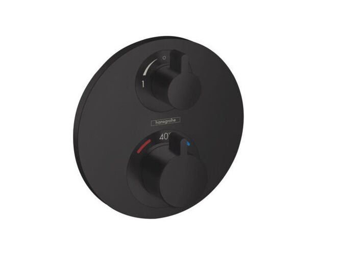 Hansgrohe Ecostat S Termostatická baterie pod omítku pro 2 spotřebiče, matná černá