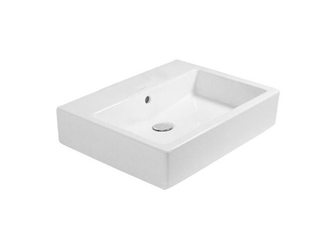 Duravit VERO umyvadlo 600 x 470 mm bez otvoru pro baterii, bílá, WonderGliss