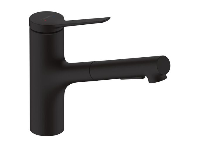 Hansgrohe Zesis M33 Dřezová baterie 150, s výsuvnou sprškou, matná černá