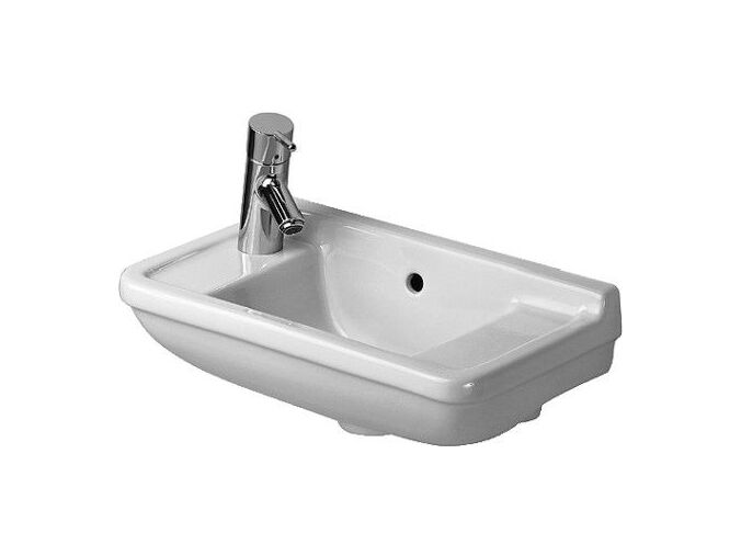 Duravit Starck 3 umývátko 500x260mm s přepadem, bez otvoru pro baterii (otvory předpíchnuty)
