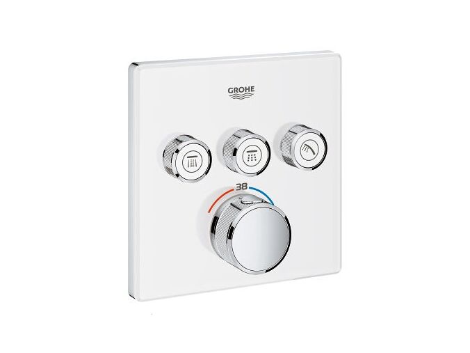Grohe Grohtherm SmartControl Termostatická vanová baterie pod omítku se 3 ventily, měsíční bílá