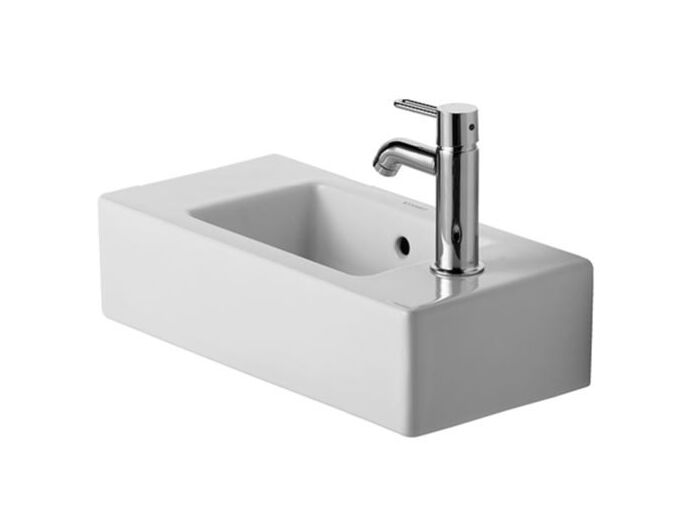 Duravit Vero umývátko 50x25 cm, přepad, otvor pro baterii vpravo, bílá