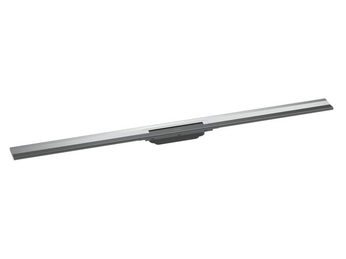 Hansgrohe Raindrain Lineární sprchový žlab s nerezovým roštem 1200, ke stěně, zkrátitelný, chrom
