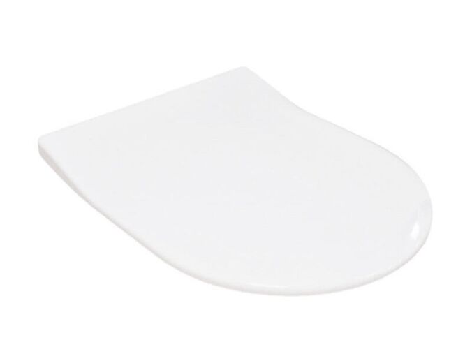 Villeroy & Boch Subway WC sedátko s poklopem SlimSeat, závesy z ušlechtilé oceli, bílá Alpin