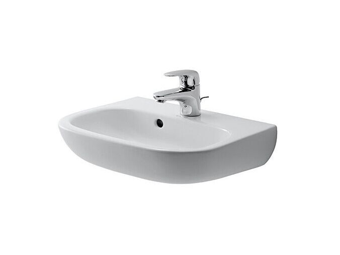 Duravit D-Code umývátko 45x34 cm, přepad, otvor pro baterii, bílá