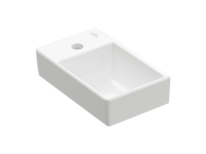 Villeroy & Boch Avento Umývátko 360x220 mm, bez přepadu, otvor pro baterii vlevo, CeramicPlus, Stone White