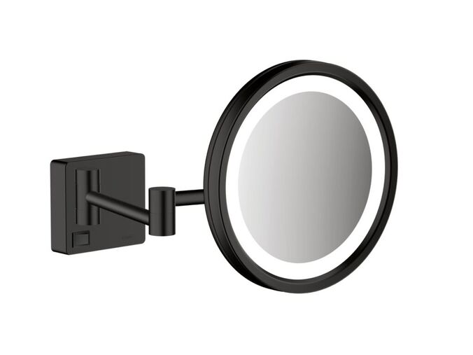 Hansgrohe AddStoris Kosmetické nástěnné zrcátko s LED osvětlením, matná černá