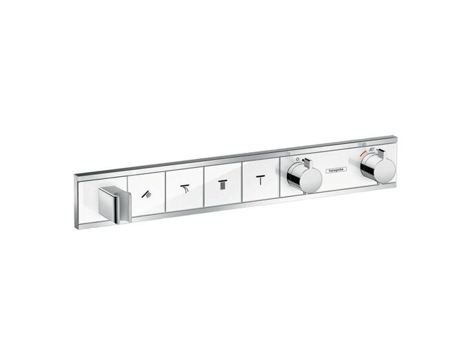Hansgrohe RainSelect Baterie pod omítku pro 4 spotřebiče, bílá/chrom