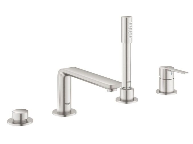 Grohe Lineare Baterie na okraj vany, 4-otvorová instalace, supersteel