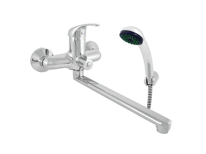 Slezák-RAV CZ Sázava baterie vanová/umyvadlová splochým ramínkem, se setem, rozteč 150 mm, chrom