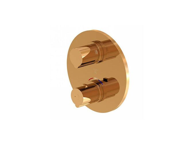 Steinberg Serie 100 termostatická baterie pod omítku pro 2 spotřebiče, růžové zlato