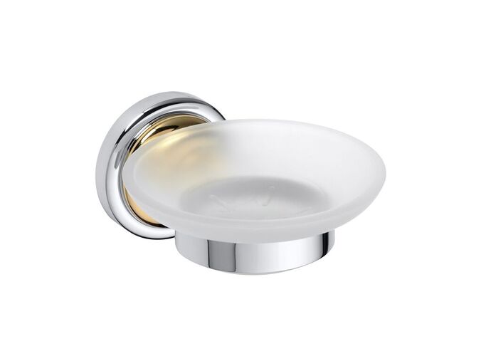 Bemeta RETRO - gold a chrom mýdlenka skleněná, zlato/chrom
