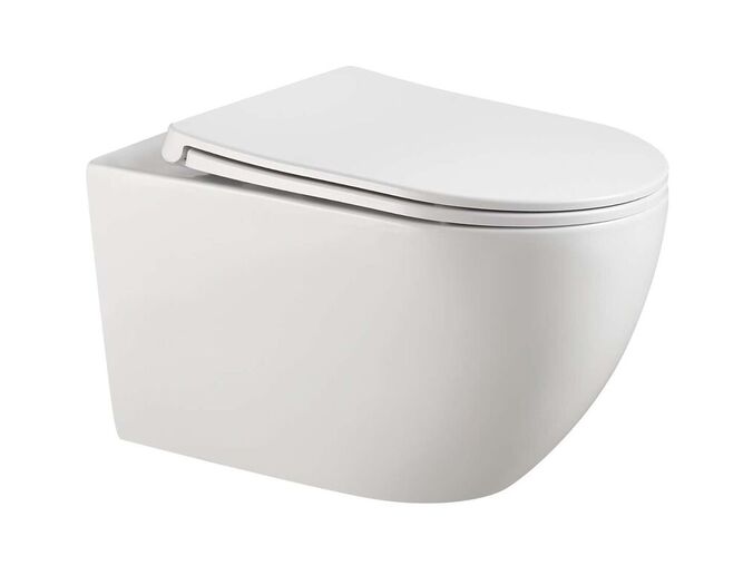 kielle Gaia Závěsné WC se sedátkem SoftClose, Rimless, bílá