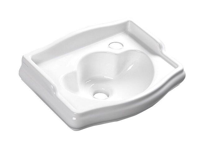 Kerasan RETRO keramické umývátko 41x30cm, otvor pro baterii vpravo, bílá