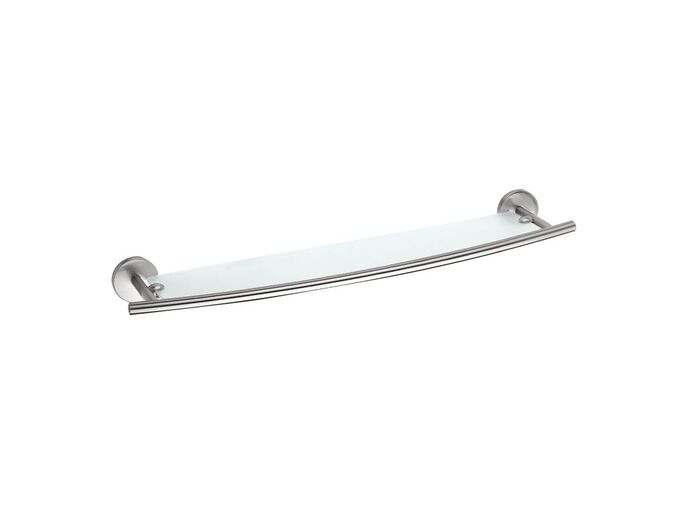 Bemeta Alfa polička skleněná s hrazdou 620 mm, sklo matné/chrom