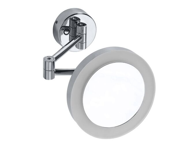 Bemeta Kosmetická zrcátka kosmetické zrcátko průměr 200 mm, na rameni, s LED osvětlením, chrom