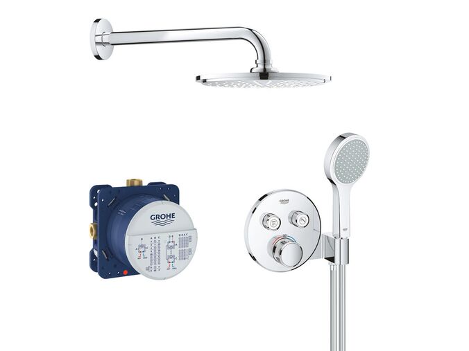 Grohe Grohtherm SmartControl Sprchový set Perfect s podomítkovým termostatem, 210 mm, chrom
