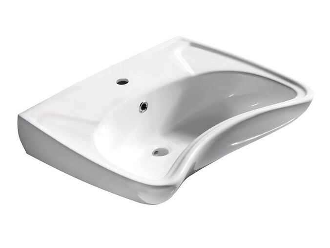 Isvea HANDICAP keramické umyvadlo pro handicapované, 59,5x45,6cm, bílá