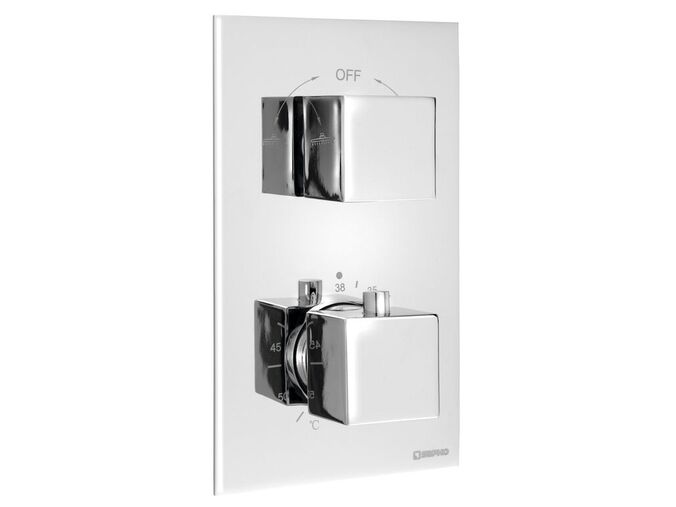 Sapho LATUS podomítková sprchová termostatická baterie, box, 2 výstupy, chrom