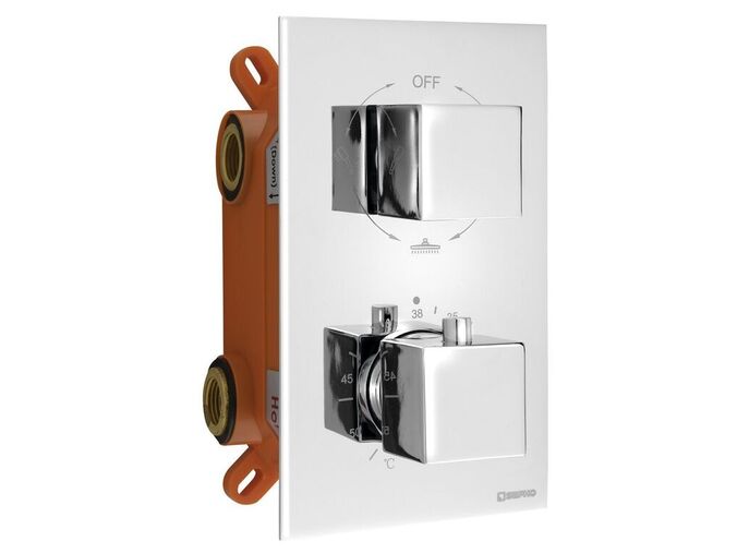 Sapho LATUS podomítková sprchová termostatická baterie, box, 3 výstupy, chrom