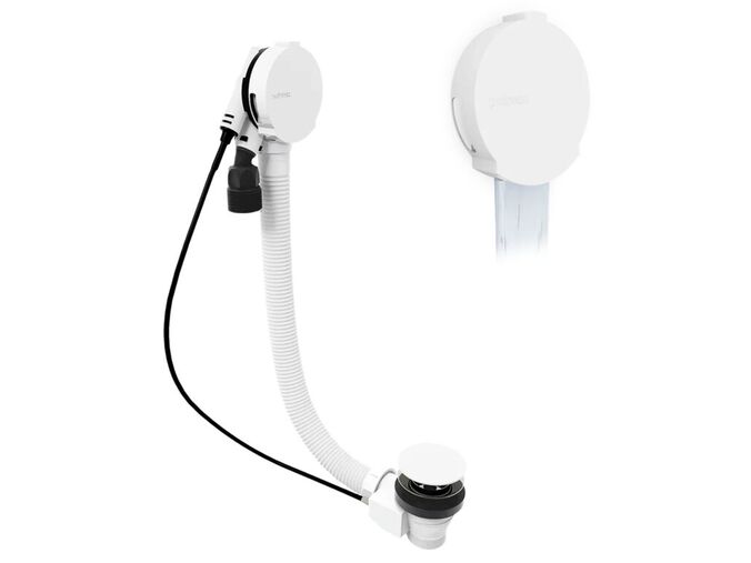 Polysan MARBLE vanová souprava s napouštěním, bovden, délka 800mm, bílá