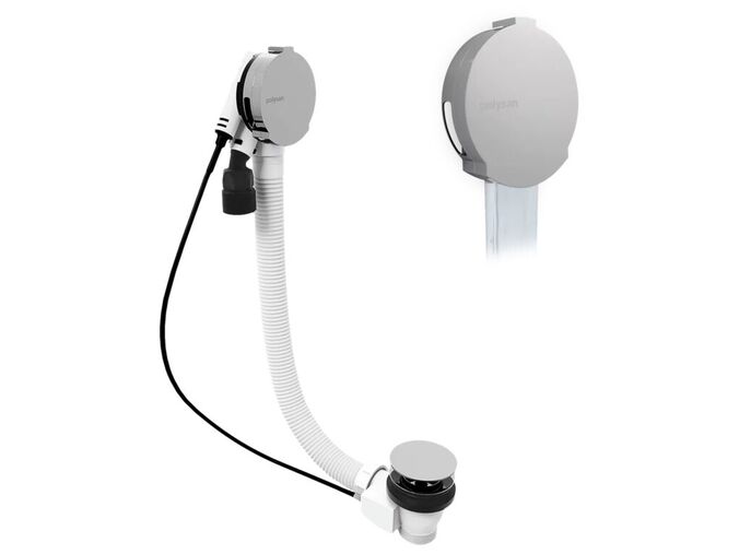 Polysan MARBLE vanová souprava s napouštěním, bovden, délka 800mm, chrom