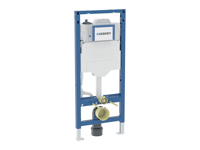 Geberit Duofix montážní prvek pro závěsné WC, 120 cm, se splach. nádržkou pod omítku Sigma 12 cm, 2 přívody vody, s hygienickým proplachem