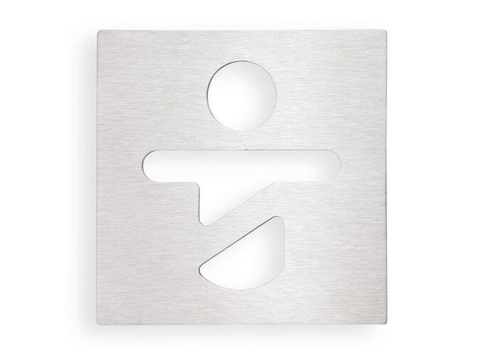 Bemeta piktogram přebalovna cedulka 120x120 mm, leštěná nerez