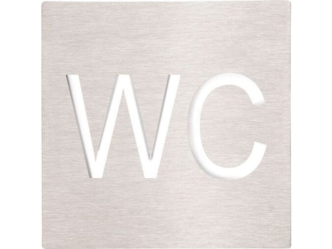 Bemeta WC cedulka 120x120  mm, broušená nerez