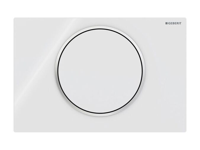 Geberit Sigma10 ovládací tlačítko, pro splachování Start/Stop, bílá/chrom lesk