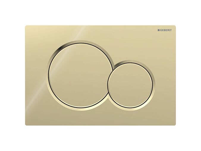 Geberit Sigma01 Round ovládací tlačítko, pro 2 množství splachování, ušlechtilá mosaz galvanizovaná