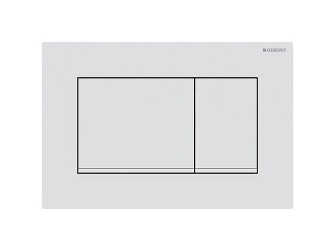 Geberit Sigma20 ovládací tlačítko, pro 2 množství splachování, lakováná bílá matná easy-to-clean/bílá