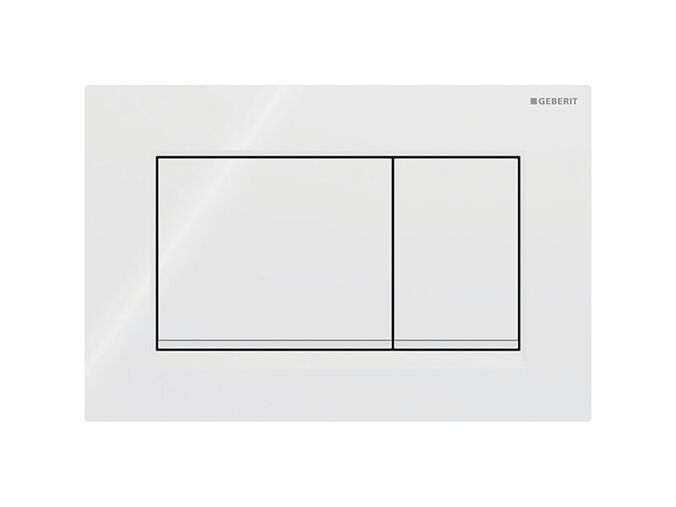 Geberit Sigma20 ovládací tlačítko, pro 2 množství splachování, bílá/bílá matná