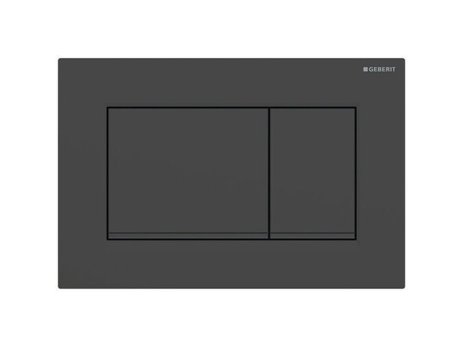 Geberit Sigma20 ovládací tlačítko, pro 2 množství splachování, lakováná černá matná easy-to-clean/černá