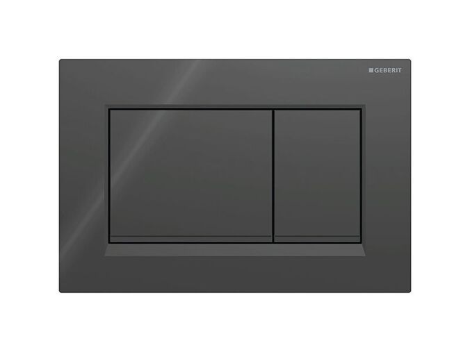 Geberit Sigma20 ovládací tlačítko, pro 2 množství splachování, černá lesk/černá mat